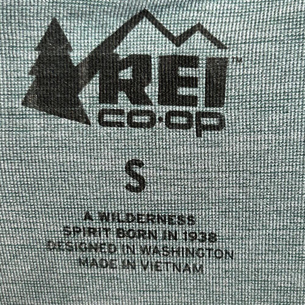 REI S Green Top Ventilated Mesh Panels Gorpcore Activewear Trail Casual Outdoor - Picture 4 of 17